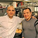Chef Cosme Aguilar and GM Luis Aguilar in the Casa Enrique kitchen.